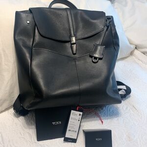 Tumi Marigot backpack black leather